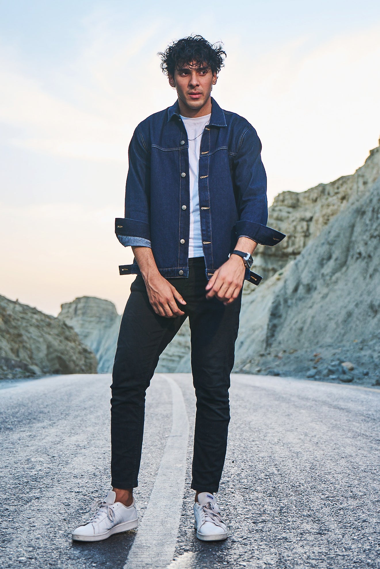 Sneakers Light Blue Denim Jacket Outfit Men Blue Denim Jacket