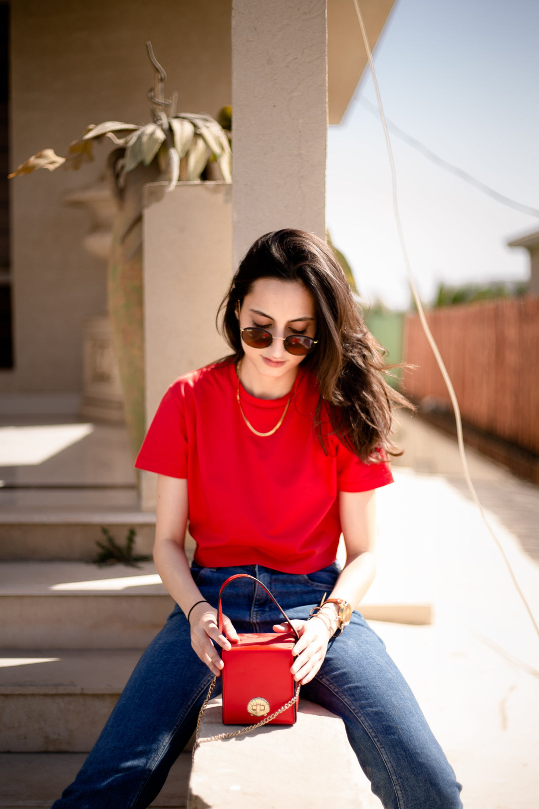 Red Crop T Shirt