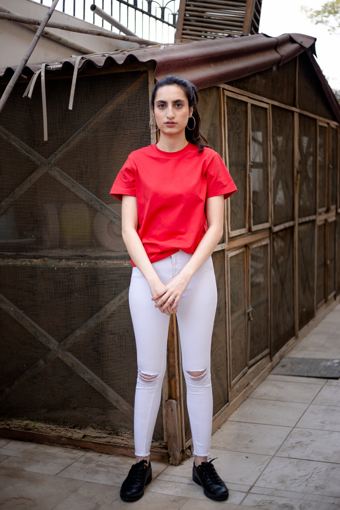 Red Half Sleeves T Shirt