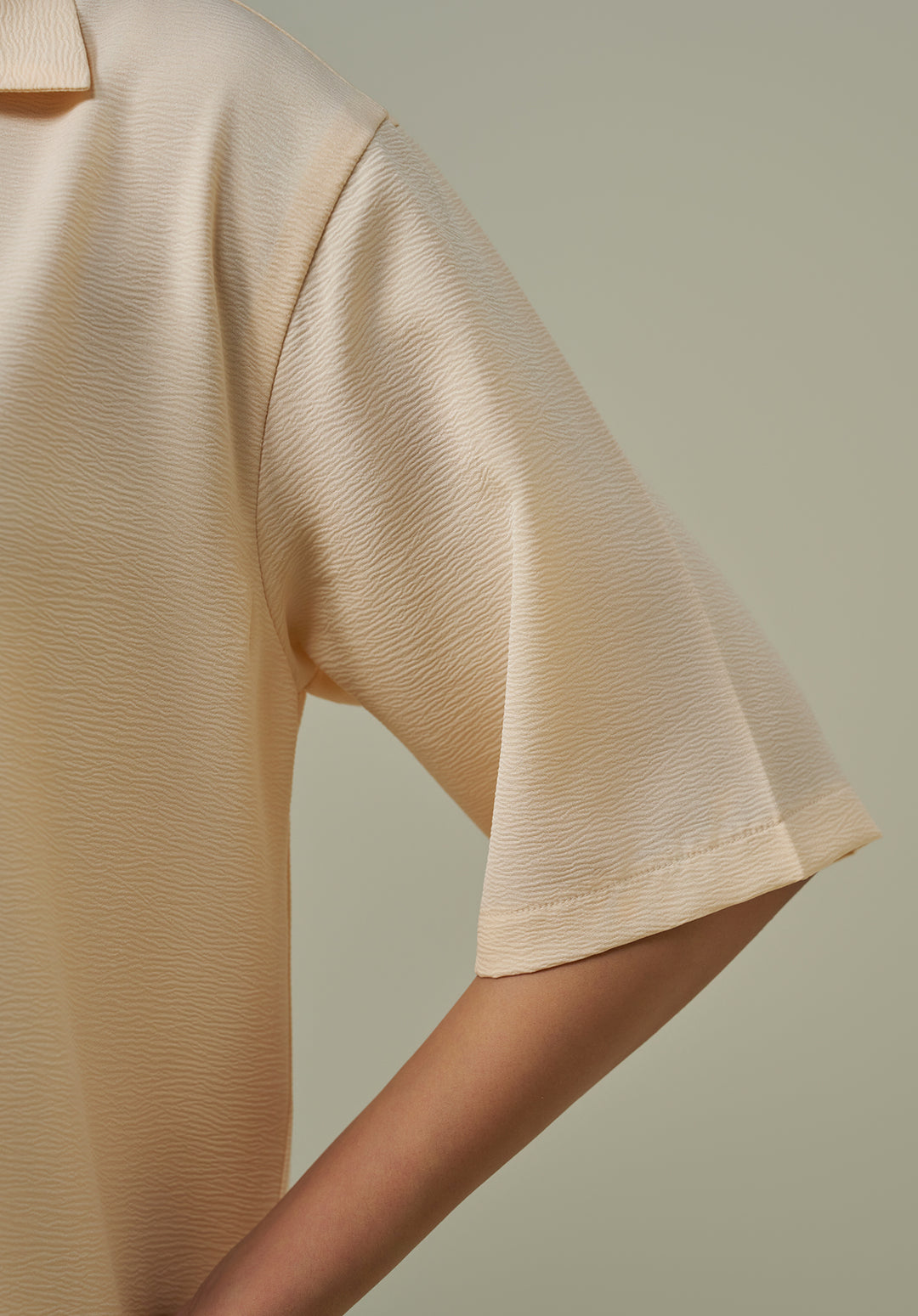 Textured Co ord set - Ivory