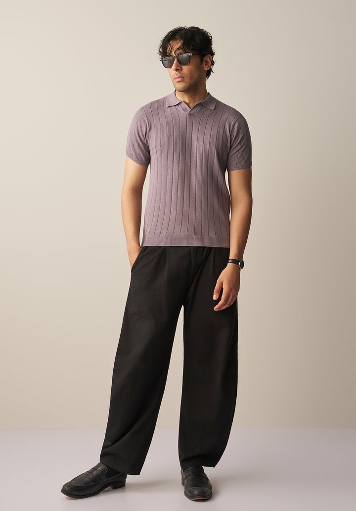 Rib knit Polo Shirt (YTS-G)