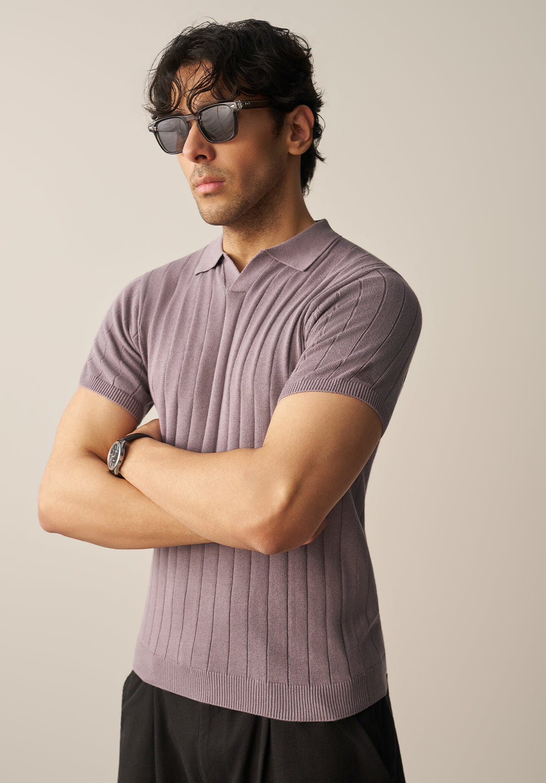 Rib knit Polo Shirt (YTS-G)