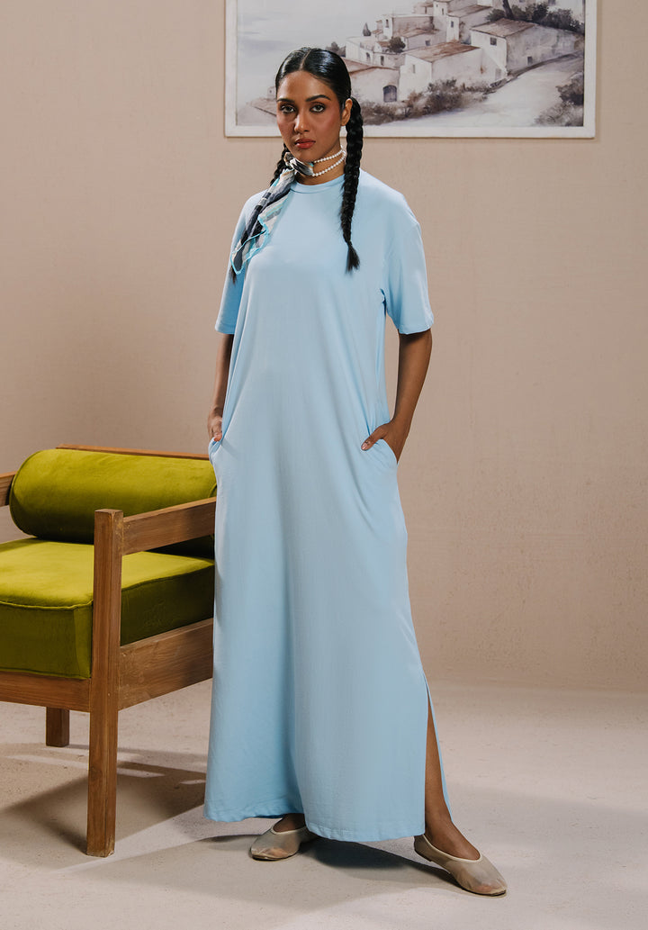 Sky Blue T Shirt Dress