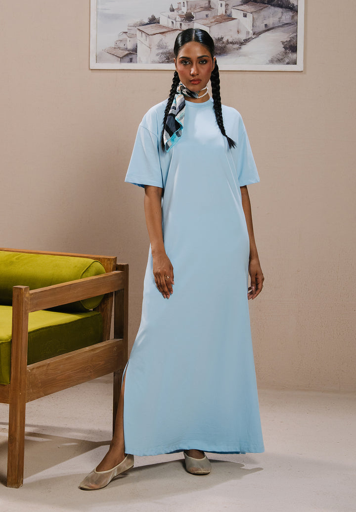 Sky Blue T Shirt Dress