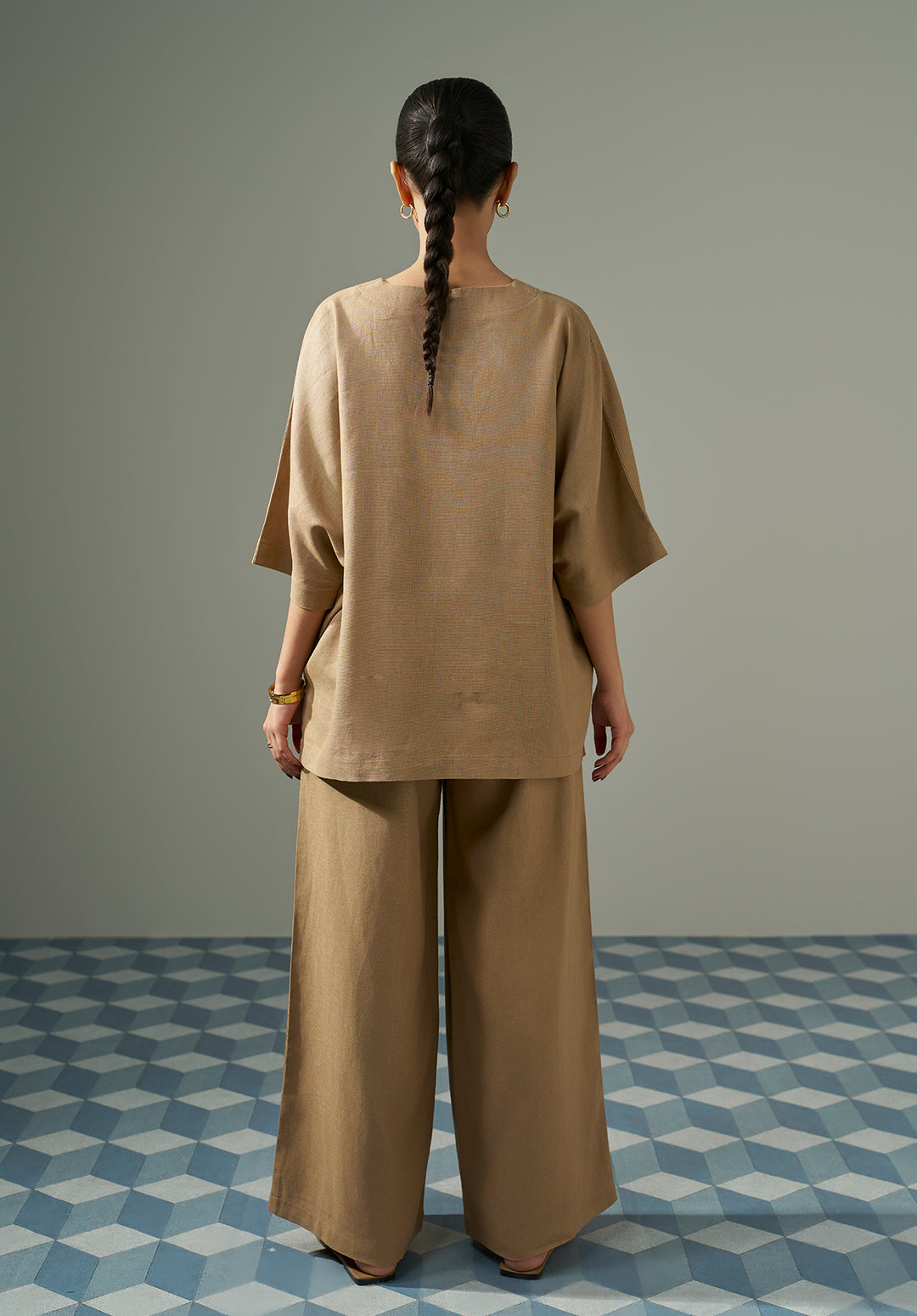 Mocha V Neck Co ord set