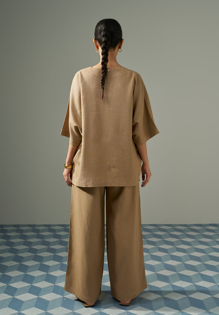Mocha V Neck Co ord set