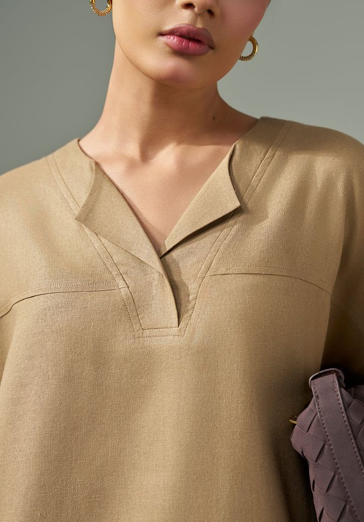 Mocha V Neck Co ord set