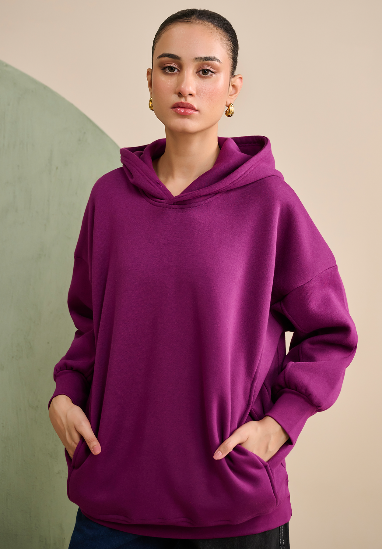 Purple Oversized Hoodie