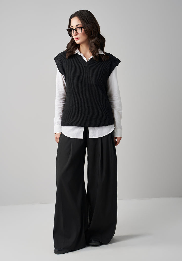 Black V Knit Vest