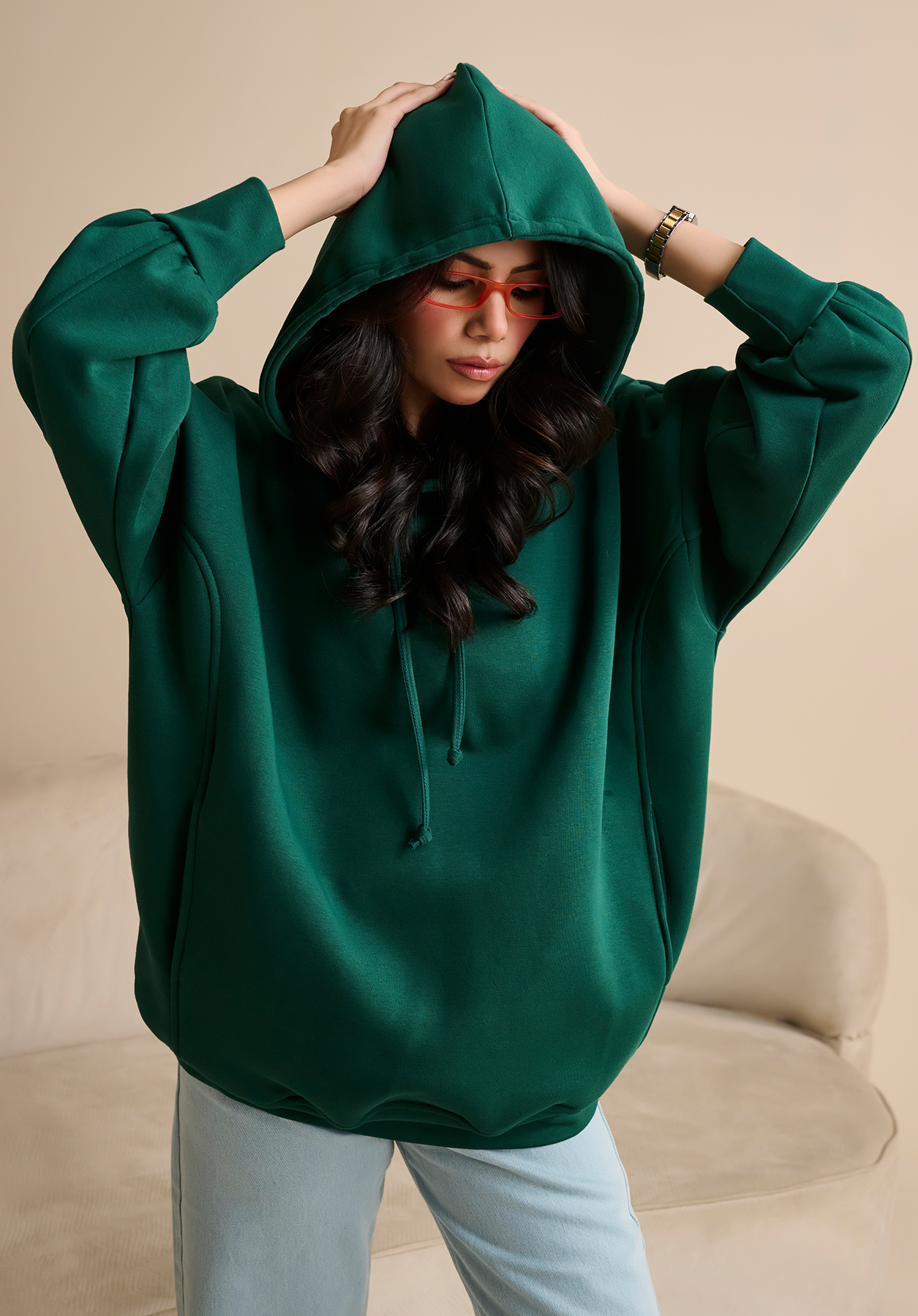 Green Oversized Hoodie