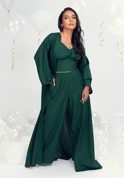 Green Kaftaan Co ord Set