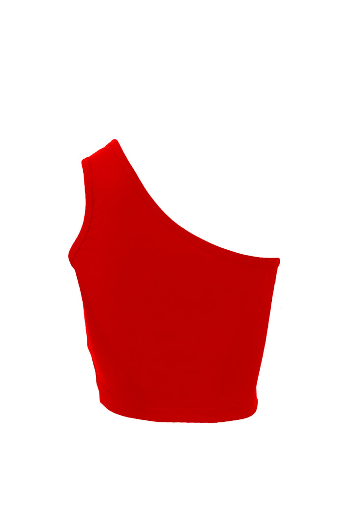 Red one shoulder Top