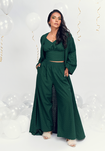 Green Kaftaan Co ord Set