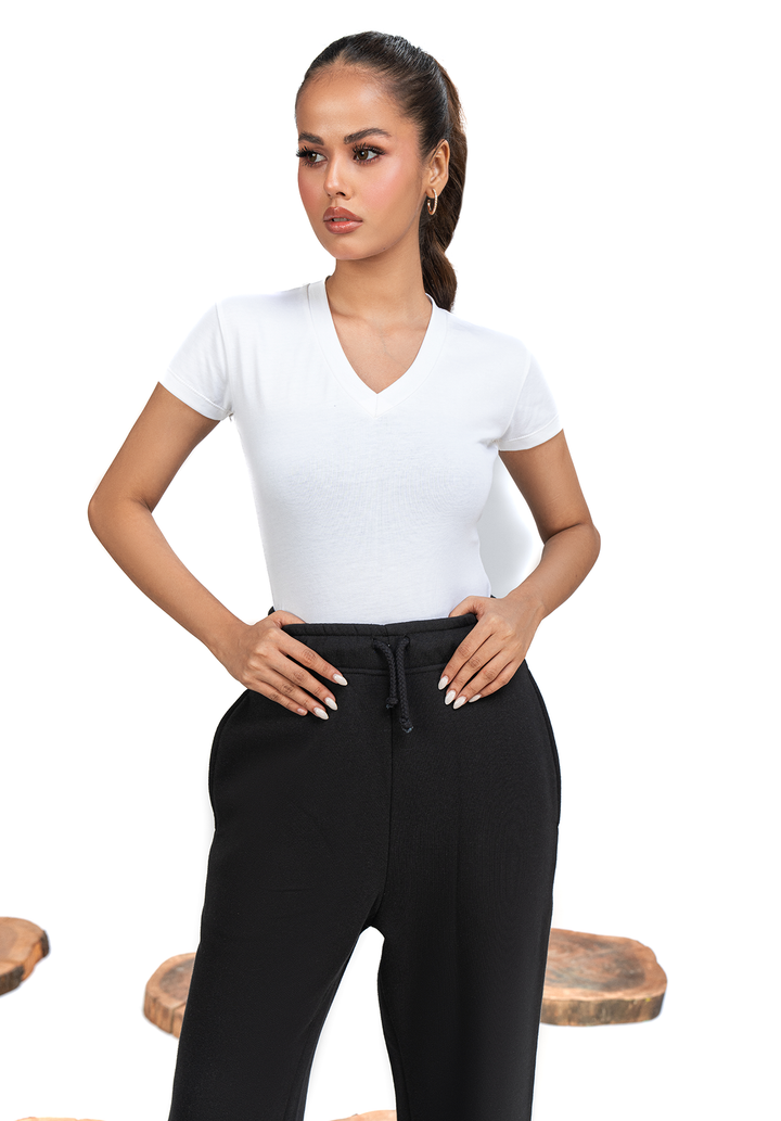 White Capped Sleeves Bodysuit