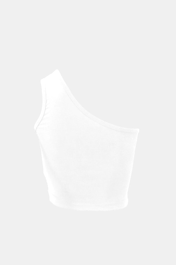 White one shoulder Top