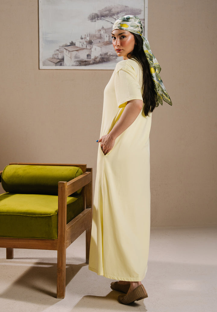 Butter Yellow T Shirt Dress