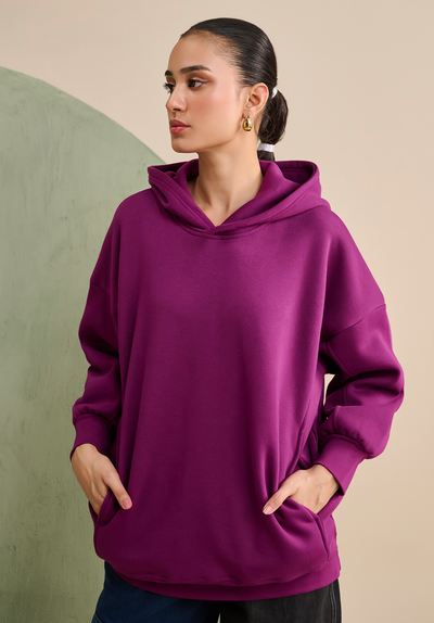 Purple Oversized Hoodie