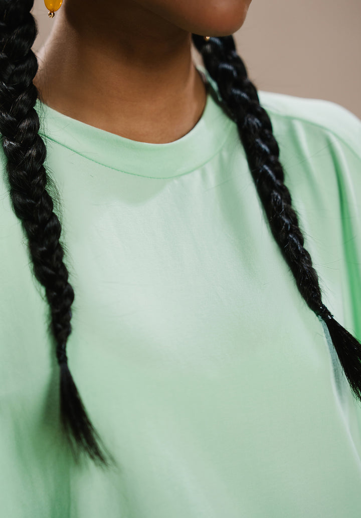 Lime Green Drop Shoulder Tshirt Women