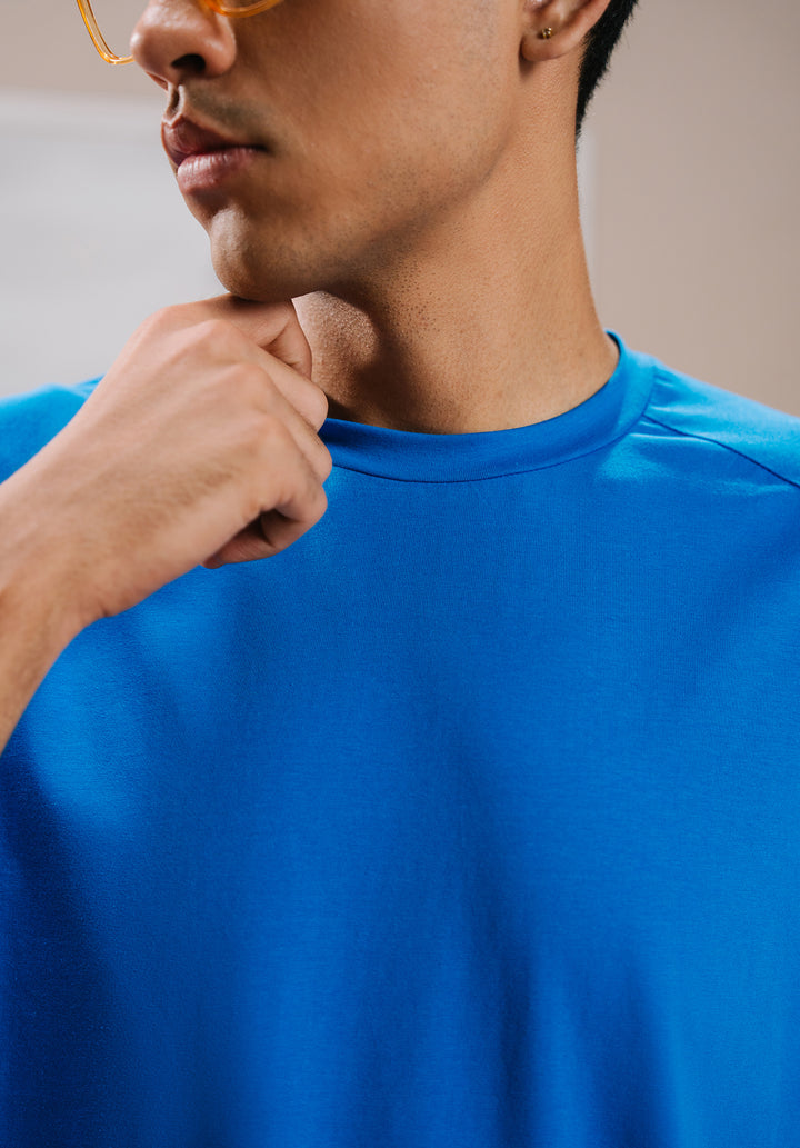 Blue Drop Shoulder Tshirt MEN