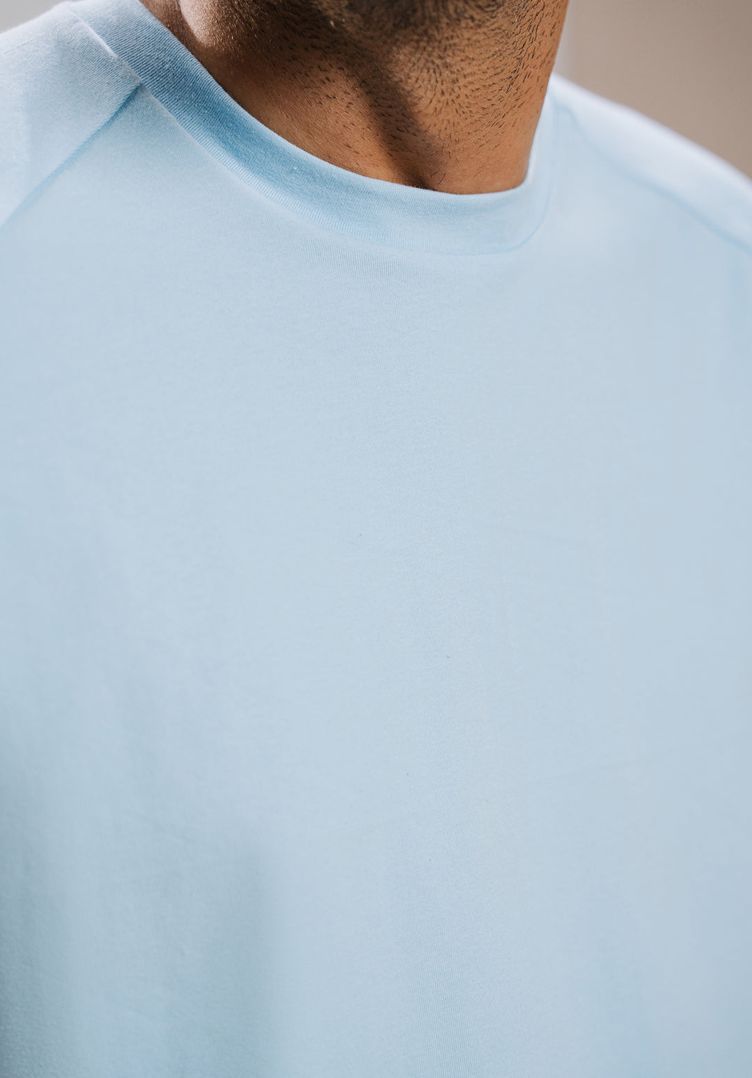 Sky Blue Drop Shoulder Tshirt MEN