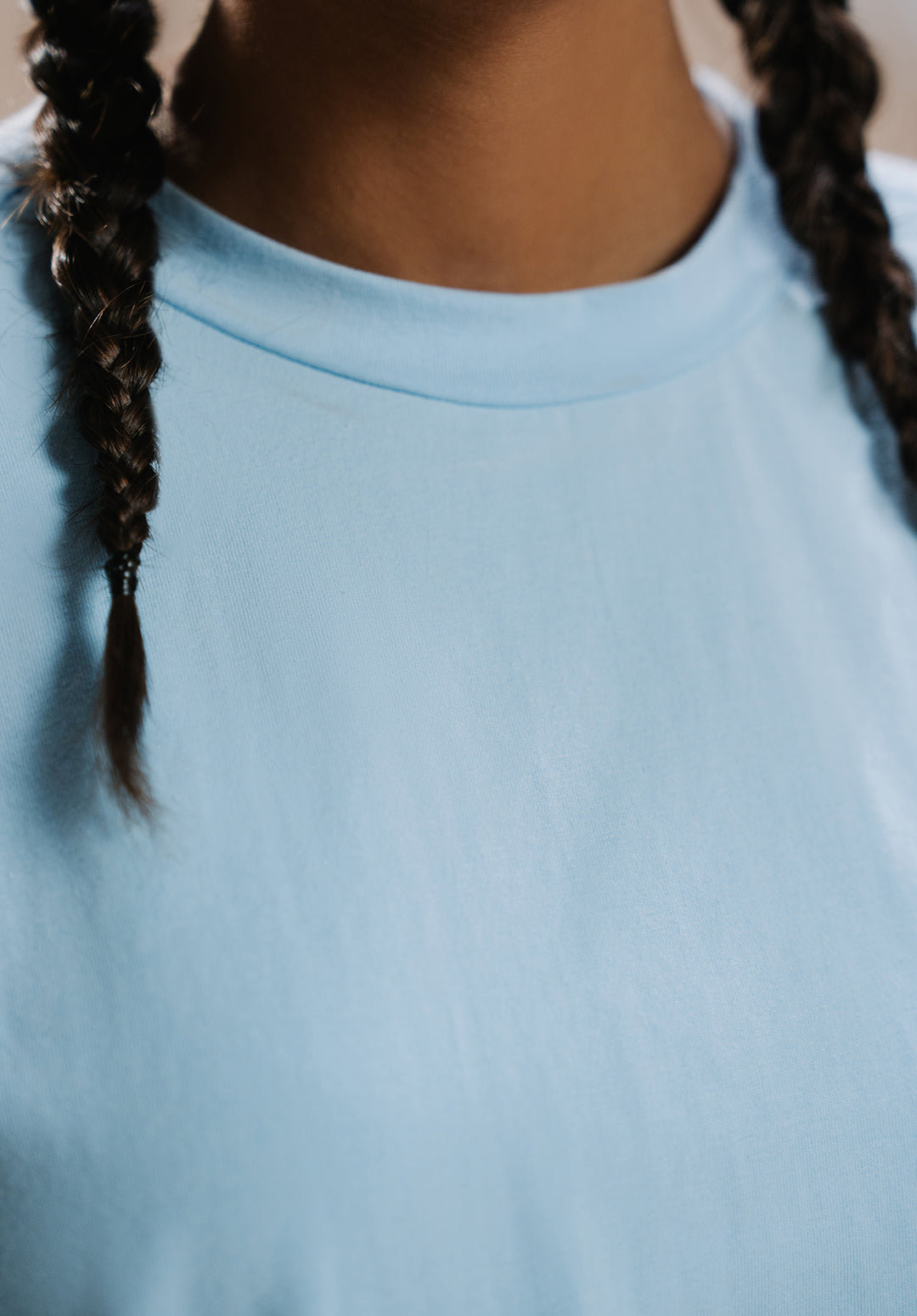 Sky Blue Drop Shoulder Tshirt Women