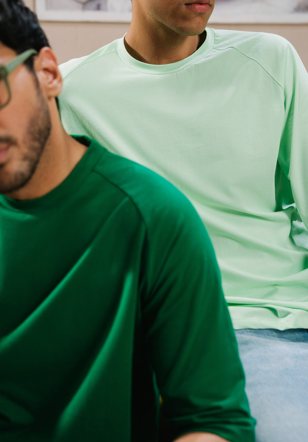 Dark Green Drop Shoulder Tshirt MEN