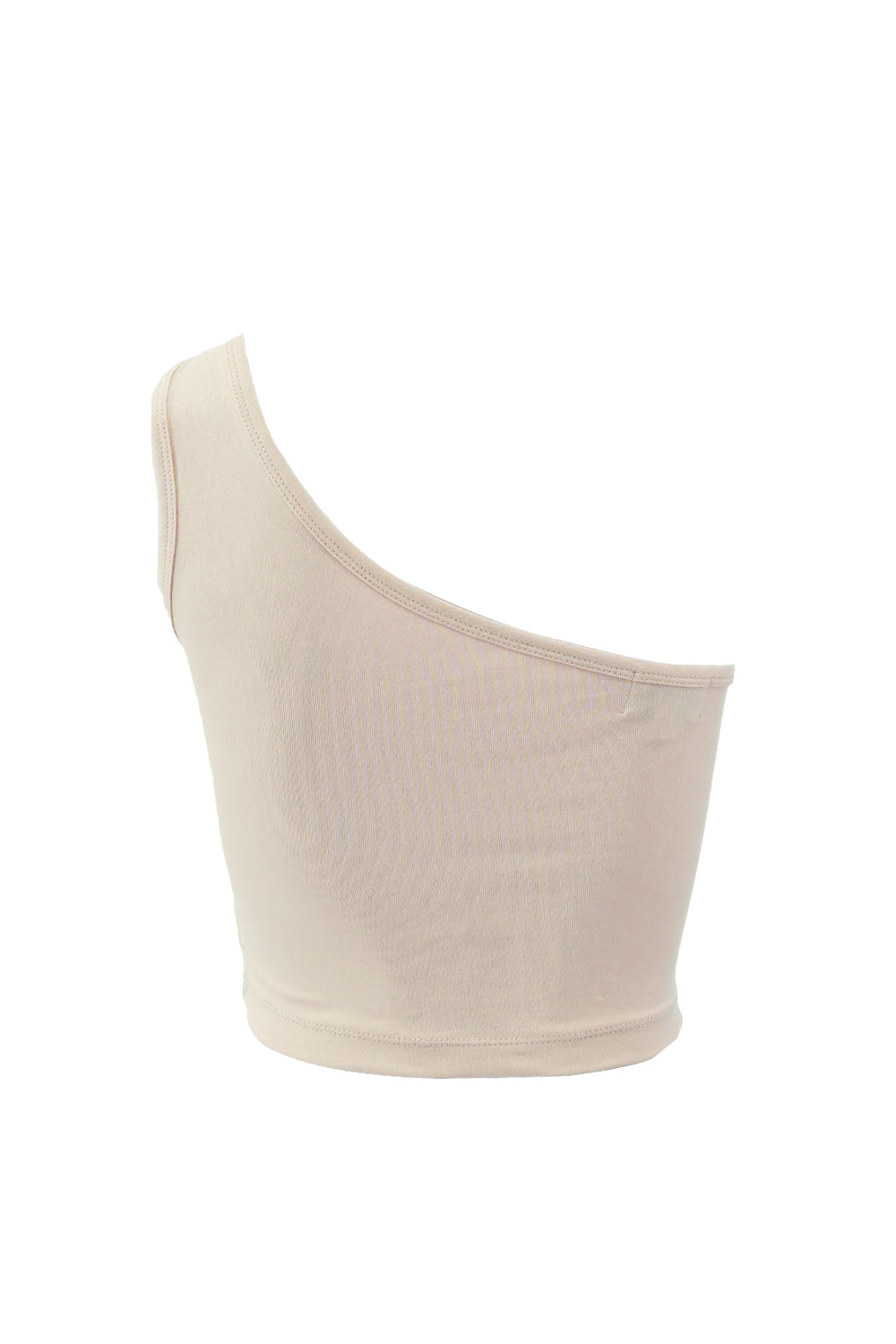 Beige One shoulder Top