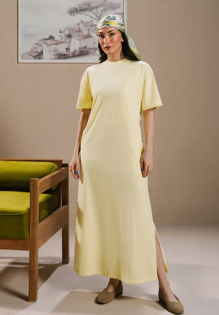 Butter Yellow T Shirt Dress