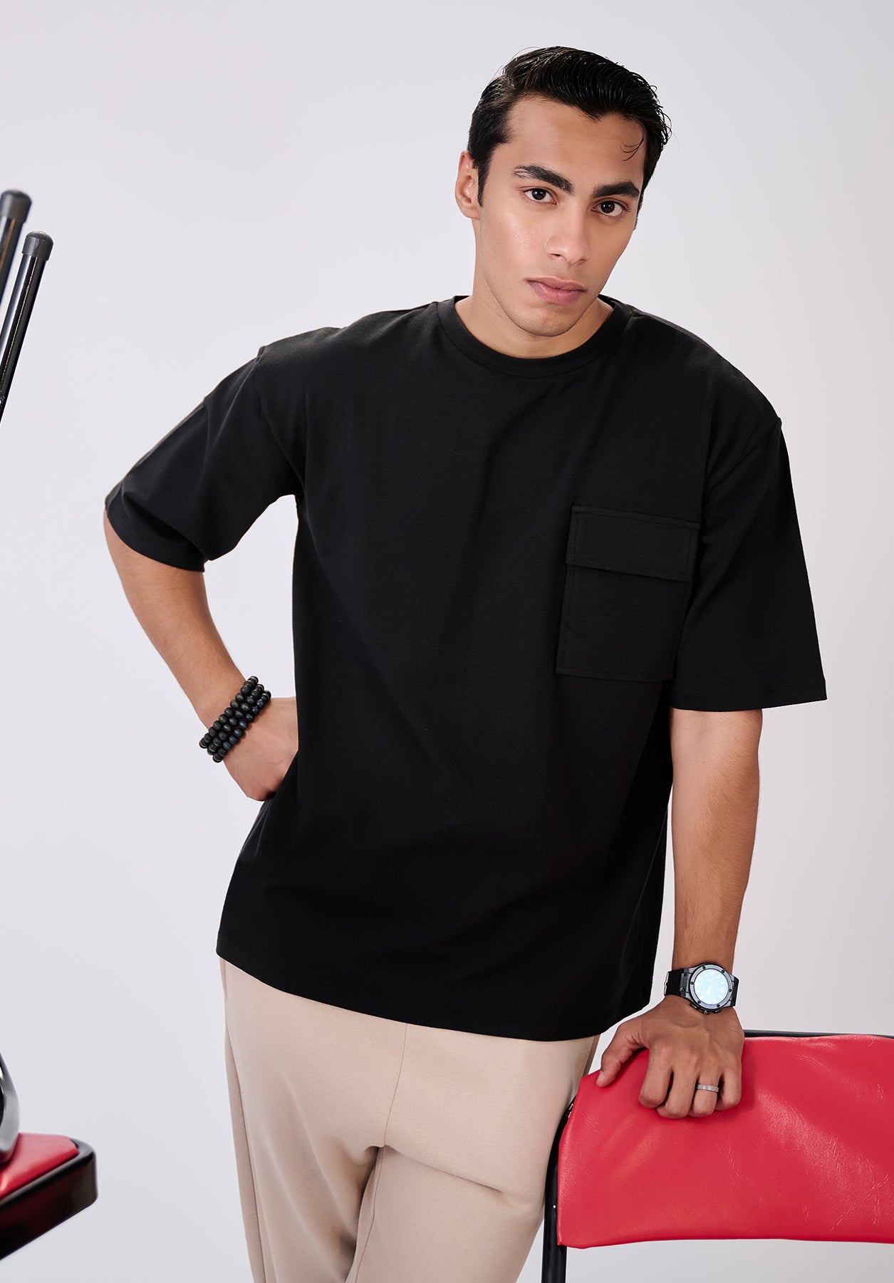 Black Pocket T Shirt