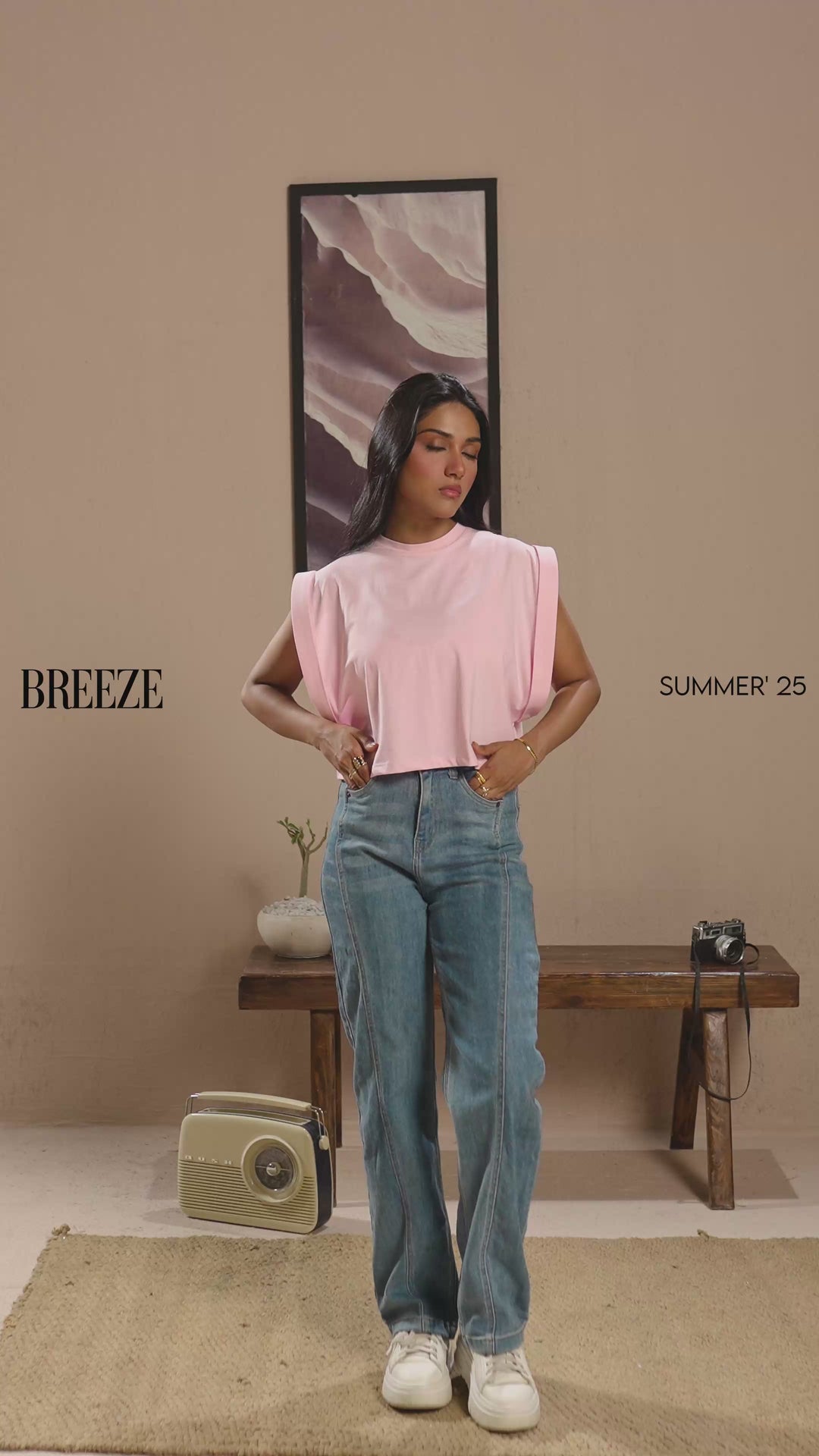 Light Pink Sleeveless Crop Top