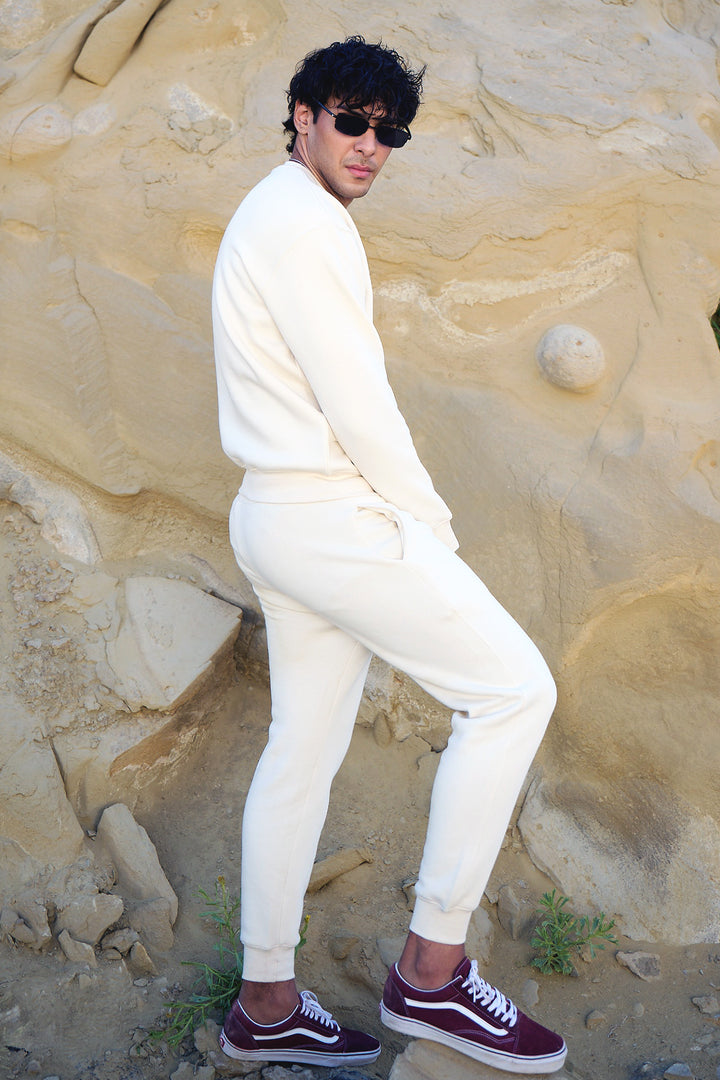 CREAM  SWEATSUIT