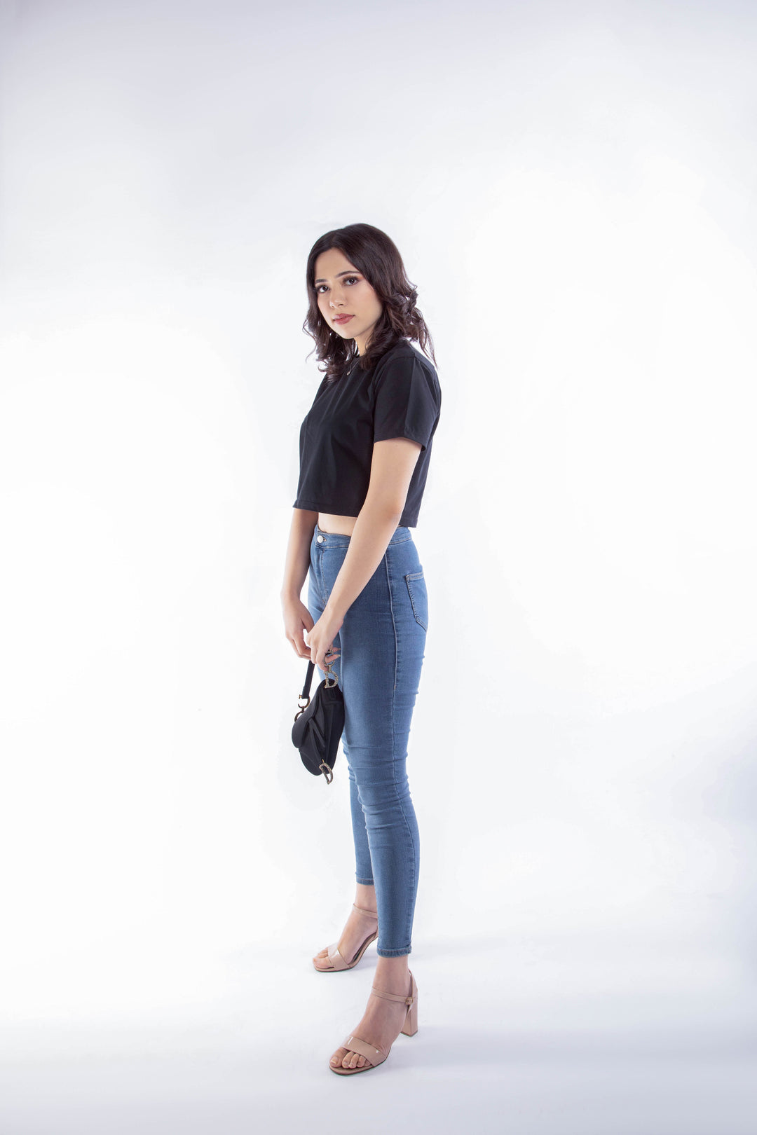 Black Crop T Shirt