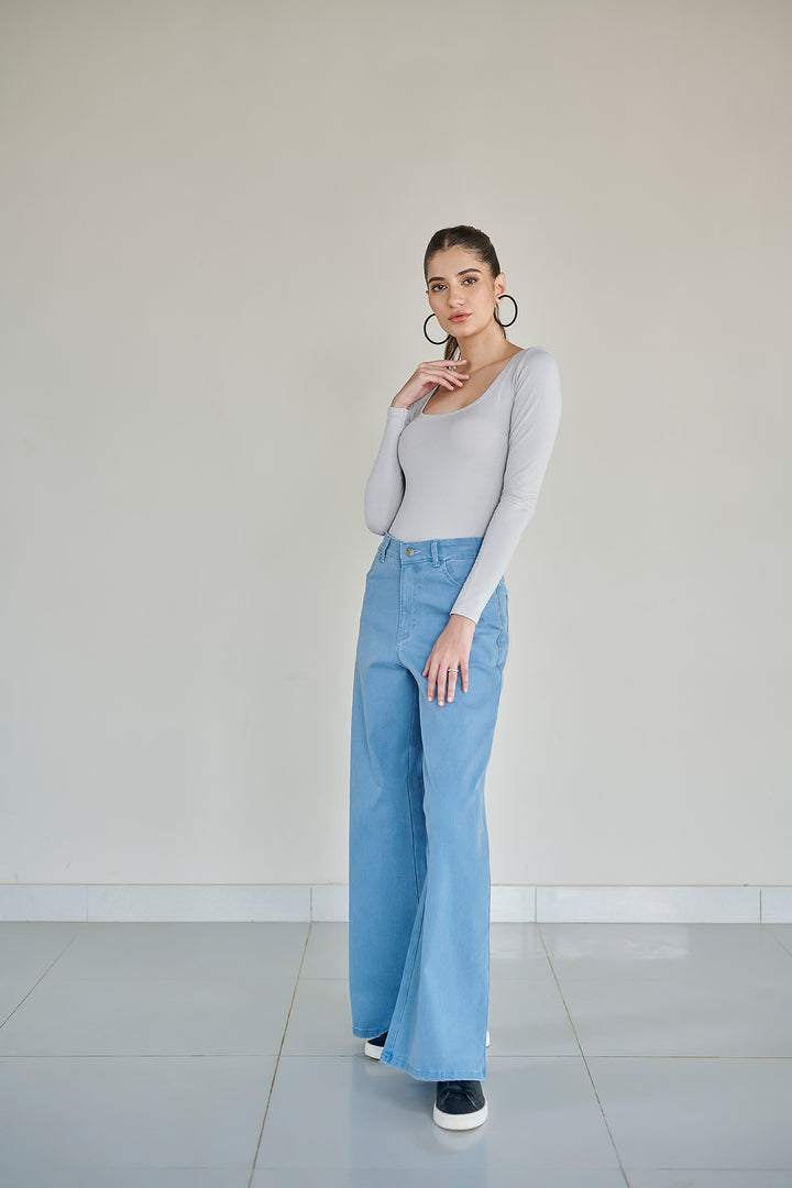 Grey full sleeves Bodysuit