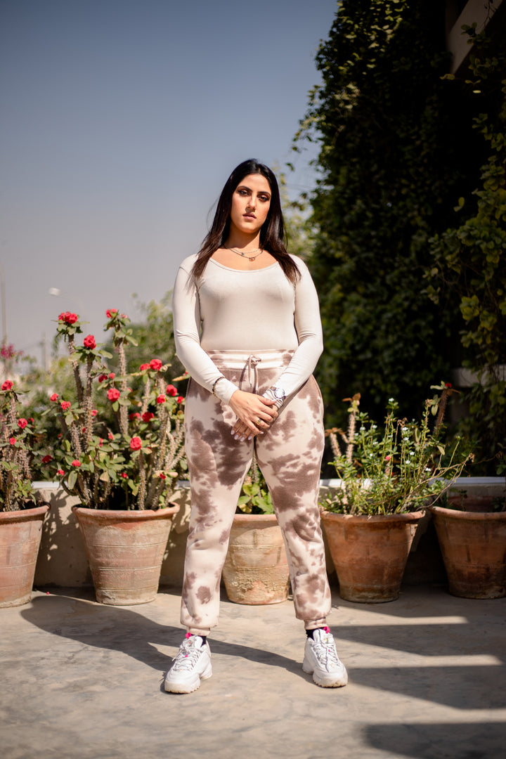 Beige Full Sleeves Bodysuit