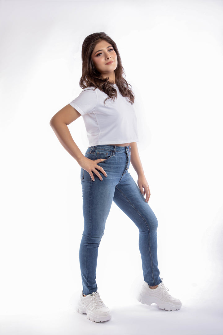 White Crop T Shirt